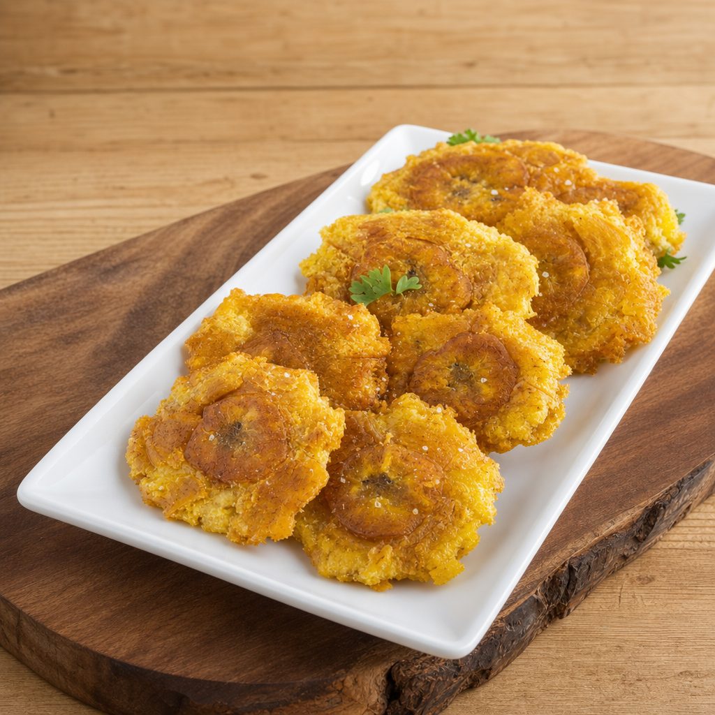 Fried Green Plantains (Tostones).