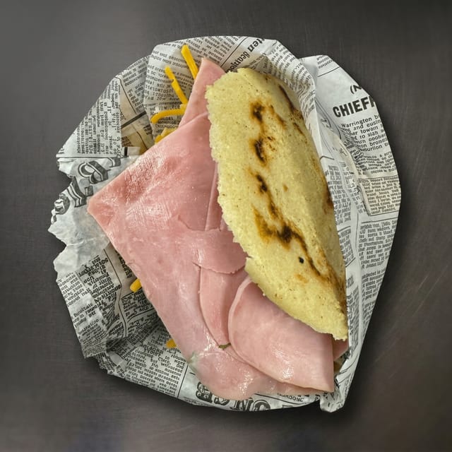 Ham and Cheese Arepa.