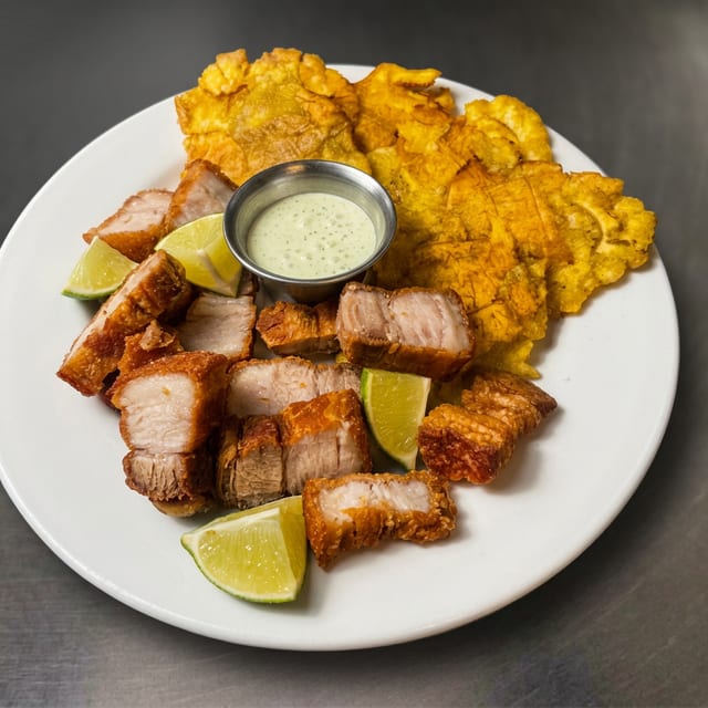 Crispy Pork Belly Chicharrón.